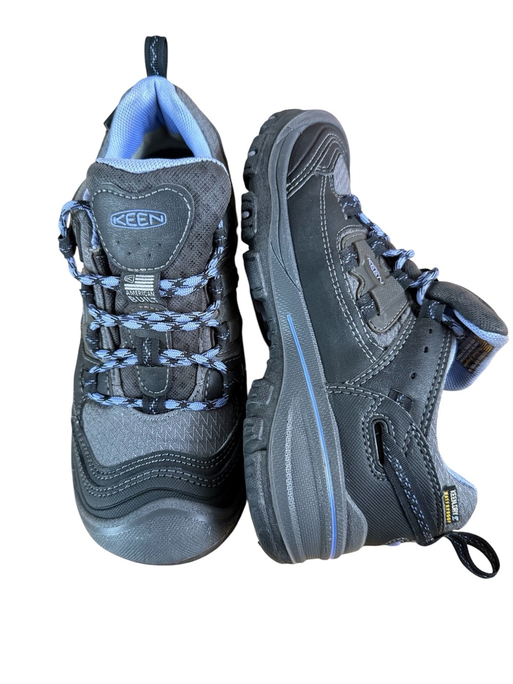 Keen Black & Light Blue Waterproof Trail Shoes